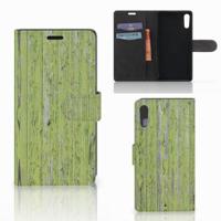 Sony Xperia XZ | Sony Xperia XZs | Book Style Case | Green Wood - thumbnail