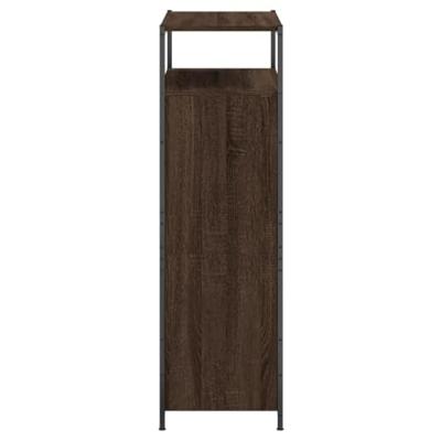 Schoenenkast 75x34x112 cm bewerkt hout bruineikenkleurig