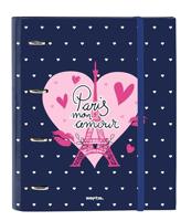 Ringmap Safta Paris Roze Marineblauw 27 x 32 x 3.5 cm - thumbnail