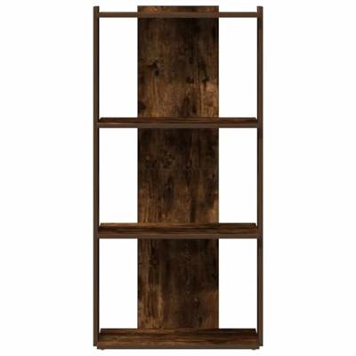 Boekenkast 3-laags 60x30x120 cm bewerkt hout gerookt eikenkleur Boekenkast 3-laags 60x30x120 cm bewerkt hout gerookt eikenkleur