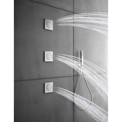 Bodyjet Hotbath Mate Twist Inbouw Massage Kantelbaar Vierkant Chroom