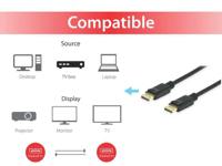 Equip 119252 DisplayPort kabel 2 m Zwart - thumbnail