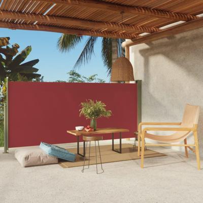 VidaXL Tuinscherm uittrekbaar 140x300 cm rood VidaXL Tuinscherm uittrekbaar 140x300 cm rood