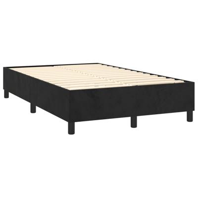 Boxspring met matras fluweel zwart 120x200 cm - thumbnail