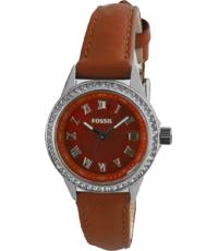 Horlogeband Fossil BQ1104 Leder Bruin 12mm