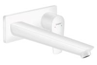 Wastafelmengkraan Talis E HansGrohe Afdekset Uitloop 22.5 cm en Afvoerplug Mat Wit - thumbnail