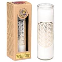 Geurkaars Stearine Flower of Life - Wit (100 Branduren) - thumbnail