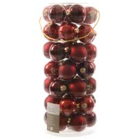Kerstbal glas mix rood dia 6 cm assortie Decoris - Decoris - thumbnail