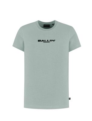 Ballin Amsterdam Waffle Embroidery T-Shirt Kids Groen - Maat 140 - Kleur: Groen | Soccerfanshop