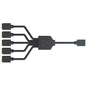 Addressable RGB 1-to-5 Splitter Cable - Splitser voor RGB-verlichting - 3-pin - 5V - zwart Addressable RGB 1-to-5 Splitter Cable - Splitser voor RGB-verlichting - 3-pin - 5V - zwart