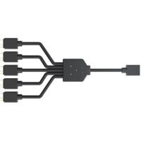 Addressable RGB 1-to-5 Splitter Cable - Splitser voor RGB-verlichting - 3-pin - 5V - zwart - thumbnail