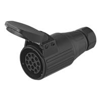 ProPlus zwevende stekkerdoos PVC 13 polig zwart - thumbnail