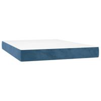 Pocketveringmatras 140x210x20 cm fluweel donkerblauw - thumbnail