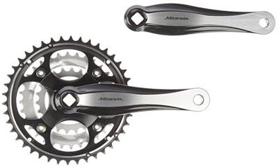 Miranda crankset beta3r plusf 42/32/22 - 8 mm verdiept alu//cnc Miranda crankset beta3r plusf 42/32/22 - 8 mm verdiept alu//cnc