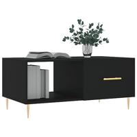 Salontafel 90x50x40 cm bewerkt hout zwart - thumbnail