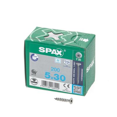 SPAX 880919209050030 R 88091 Senkkopf T-STAR Verzonken houtschroef 5 mm 30 mm Torx, Binnen-T Staal Roestvast 200 stuk(s) SPAX 880919209050030 R 88091 Senkkopf T-STAR Verzonken houtschroef 5 mm 30 mm Torx, Binnen-T Staal Roestvast 200 stuk(s)