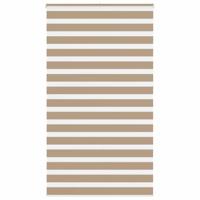 VidaXL Zebra blind 135x230 cm stofbreedte 130,9 cm polyester zandbruin - thumbnail