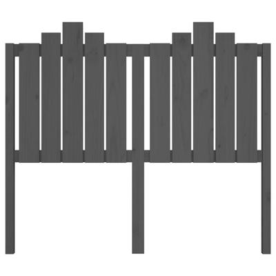 Hoofdbord 126x4x110 cm massief grenenhout grijs
