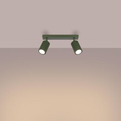 Plafondlamp KARBON 2 olijfgroen