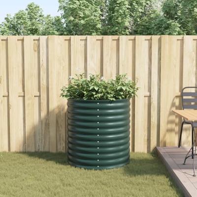 VidaXL Verhoogd bed groen 80 x 80 x 81 cm staal VidaXL Verhoogd bed groen 80 x 80 x 81 cm staal