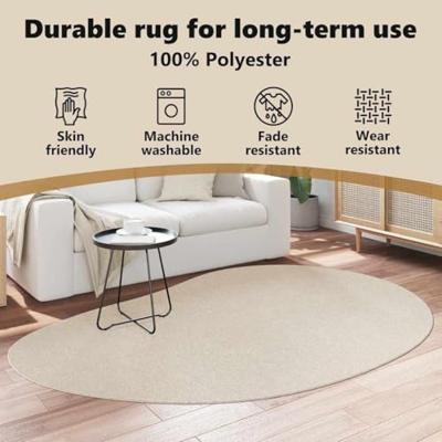 VidaXL Vloerkleden huarte beige 160 x 230 cm polyester