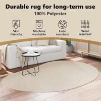 VidaXL Vloerkleden huarte beige 160 x 230 cm polyester - thumbnail