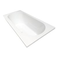 Wiesbaden Portus RD inbouw duo ligbad 180x80x49 cm acryl glans wit - thumbnail