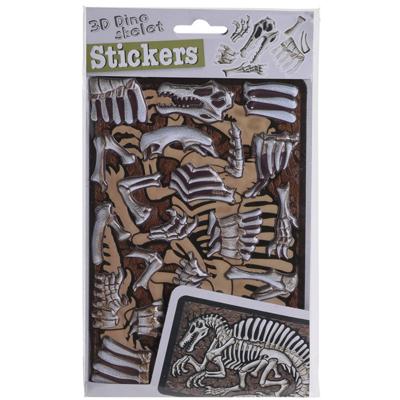 Free and Easy 3D stickers skelet Therizinosuaurus bruin Free and Easy 3D stickers skelet Therizinosuaurus bruin