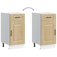 Onderkast Kalmar bewerkt hout sonoma eikenkleurig - thumbnail