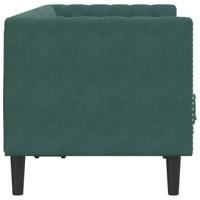 Tweezitsbank Chesterfield-stijl en bolsters fluweel donkergroen - thumbnail