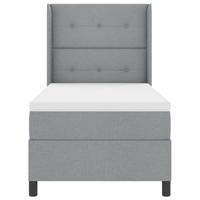 Boxspringbed met matras en LED stof lichtgrijs 100x200 cm - thumbnail