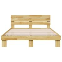 Bedframe hoofdeinde zonder matras 160x200 cm massief eikenhout - thumbnail