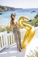 Opblaasbare Zwemband Zwaan Goud - thumbnail