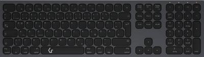 Keysonic KSK-8023BTRF (DE) Toetsenbord Draadloos, Bluetooth QWERTZ, Duits Antraciet, Zwart Oplaadbaar Keysonic KSK-8023BTRF (DE) Toetsenbord Draadloos, Bluetooth QWERTZ, Duits Antraciet, Zwart Oplaadbaar