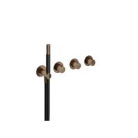 Bad- en Douchethermostaat Hotbath Cobber Inbouw 2 Stopkranen Verouderd Messing (excl. inbouwdeel) Living Colours - thumbnail