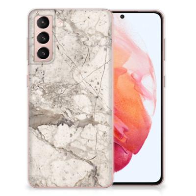 Samsung Galaxy S21 | TPU | Siliconen hoesje | Marmer Beige