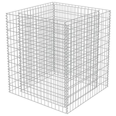 Gabion plantenbak verhoogd 90x90x100 cm gegalvaniseerd staal Gabion plantenbak verhoogd 90x90x100 cm gegalvaniseerd staal