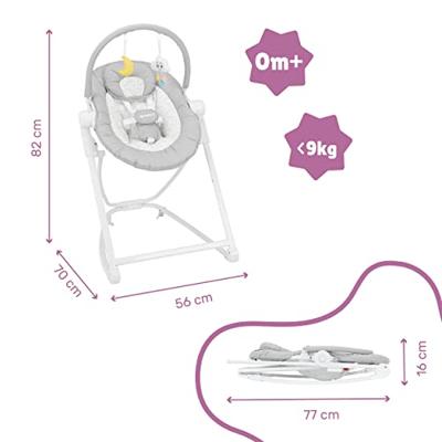 Baby wipstoel Badabulle Compact'up High Grijs - thumbnail