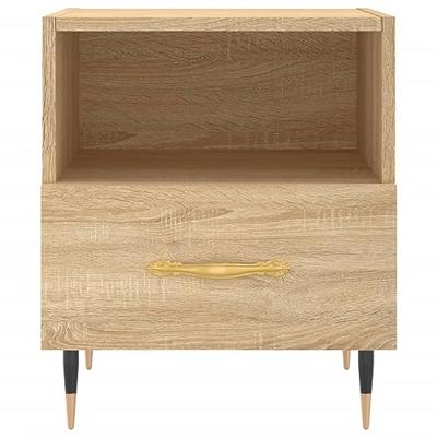 Nachtkastjes 2 st 40x35x47,5 cm bewerkt hout sonoma eikenkleur