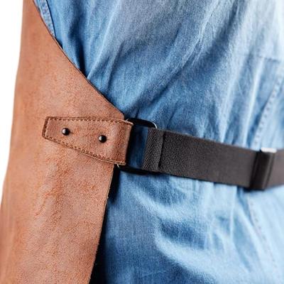 Gerecycled leren schort met naam