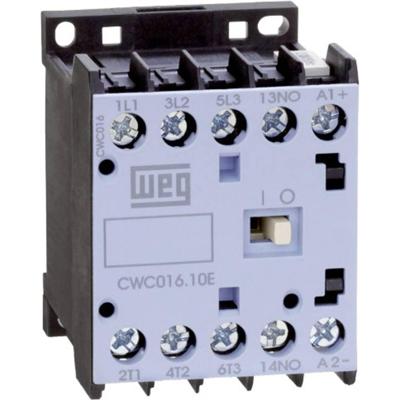 WEG CWC07-01-30C03 Contactor 3x NO 3 kW 24 V/DC 7 A Met hulpcontact 1 stuk(s) WEG CWC07-01-30C03 Contactor 3x NO 3 kW 24 V/DC 7 A Met hulpcontact 1 stuk(s)