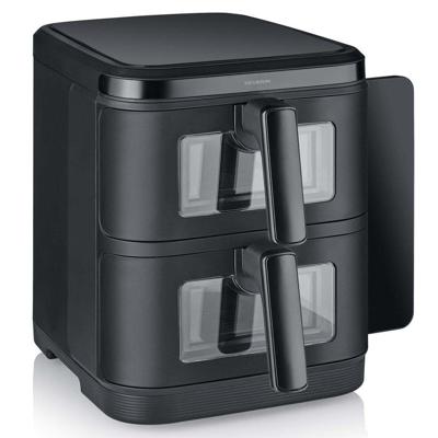 Severin Severin S-Fry Duo Stack Heteluchtfriteuse 2x5.5L 2800W Zwart