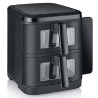 Severin Severin S-Fry Duo Stack Heteluchtfriteuse 2x5.5L 2800W Zwart - thumbnail