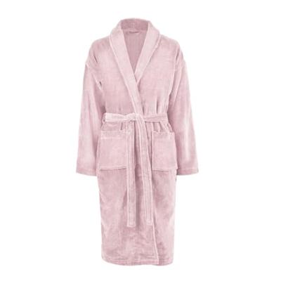 Dames badjas borduren - Roze - L/XL