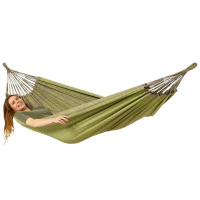 Eenpersoons hangmat - 300x140cm - Groen - 120kg draagkracht- 100% katoen - binnen & buiten Eenpersoons hangmat - 300x140cm - Groen - 120kg draagkracht- 100% katoen - binnen & buiten
