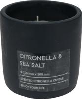 Citronella kaars in pot 10cm antraciet - thumbnail