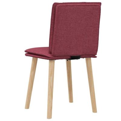 Eetkamerstoelen 2 st stof wijnrood Eetkamerstoelen 2 st stof wijnrood