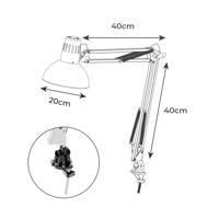 Bureaulamp EDM 30081 Melbourne Zwart Metaal 60 W 24 x 98 cm E27 Flexo/bureaulamp - thumbnail