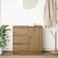 Dressoir lade 71x35x65 cm spaanplaat artisanaal eikenkleurig - thumbnail