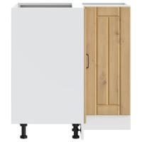 Keuken hoekonderkast Lucca bewerkt hout artisanaal eikenkleur - thumbnail